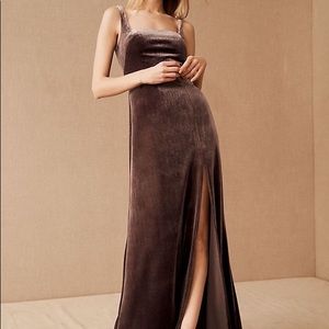 BHLDN Purple Jenny Yoo Mara Velvet Maxi Dress, sz 4